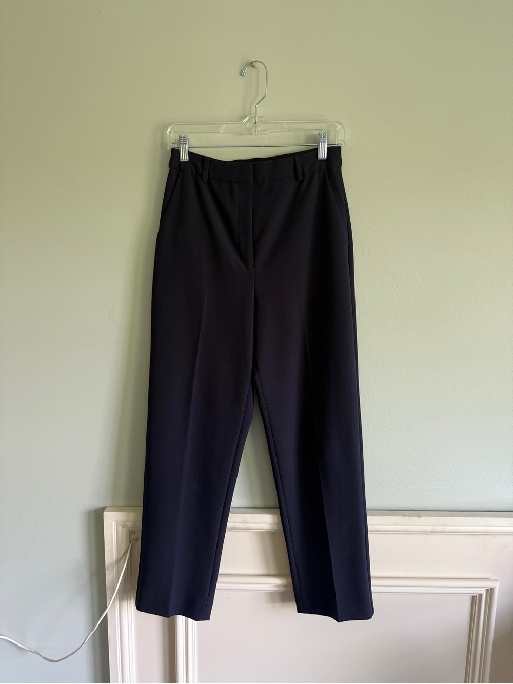 Straight leg ankle Trousers in navy